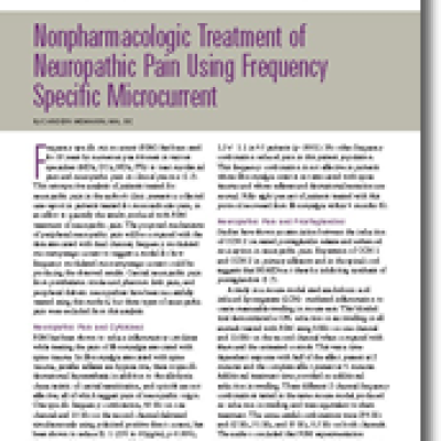 Image for Nonpharmacologic Treatment of Neuropathic Pain Using Frequency Specific Microcurrent