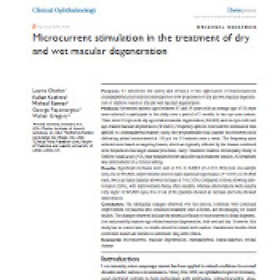 Image for Microcurrent Stimulation in the Treatment of Dry and Wet Macular Degeneration