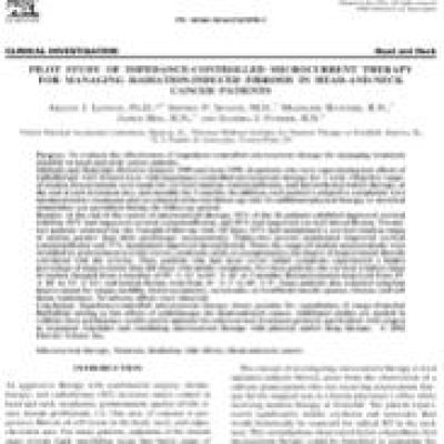 Image for Impedance-Controlled Microcurrent Therapy for Managing Radiation-Induced Fibrosis in Head and Neck Cancer Patients