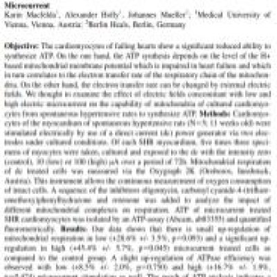 Image for Significant Enhancement of ATP Synthesis in Cardiomyocytes By Electric Microcurrent