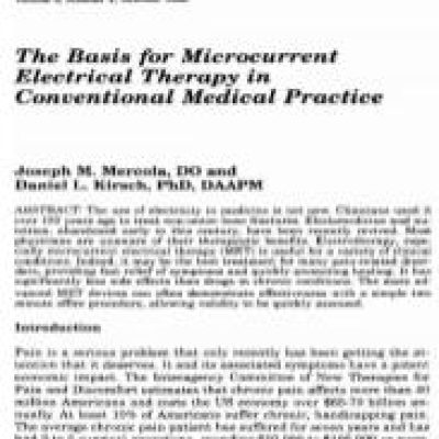 Image for The Basis for Microcurrent Electrical Therapy in Conventional Medical Practice